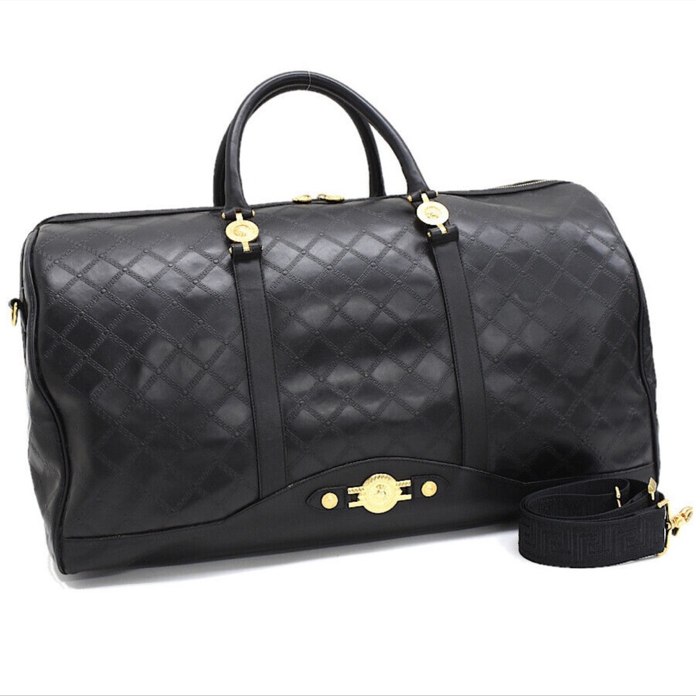 AUTH Versace Travel Bag Black